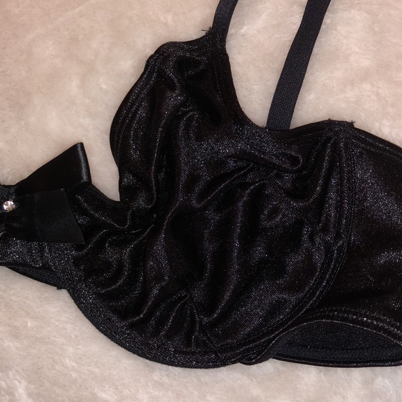 The Luxe Collection Fredrick’s of Hollywood - Black Satin Stretch Bra & Garter - Picture 7 of 12